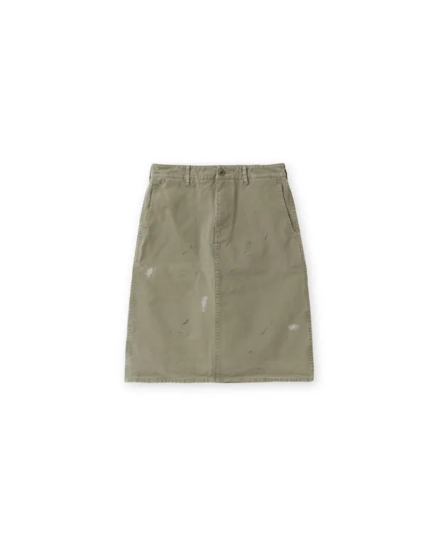 W Painted Skirt, Khaki