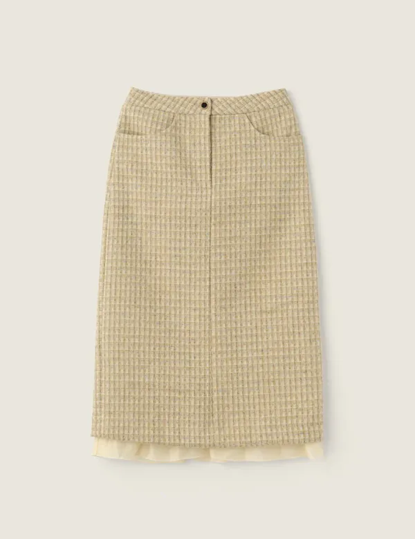 Bella Organza Skirt (Beige)