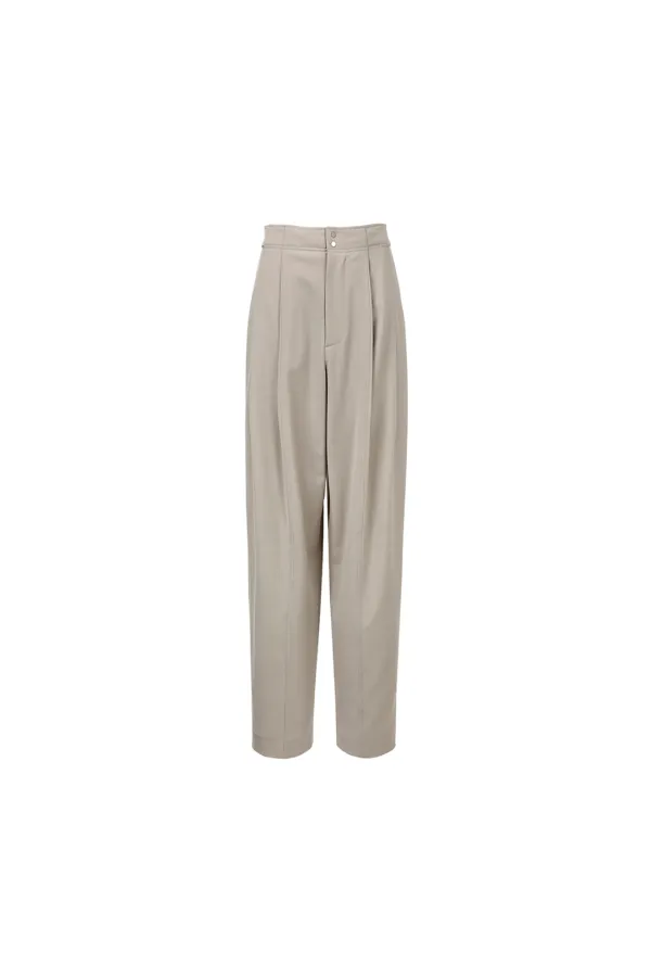 Snap Wool Slacks, Sand