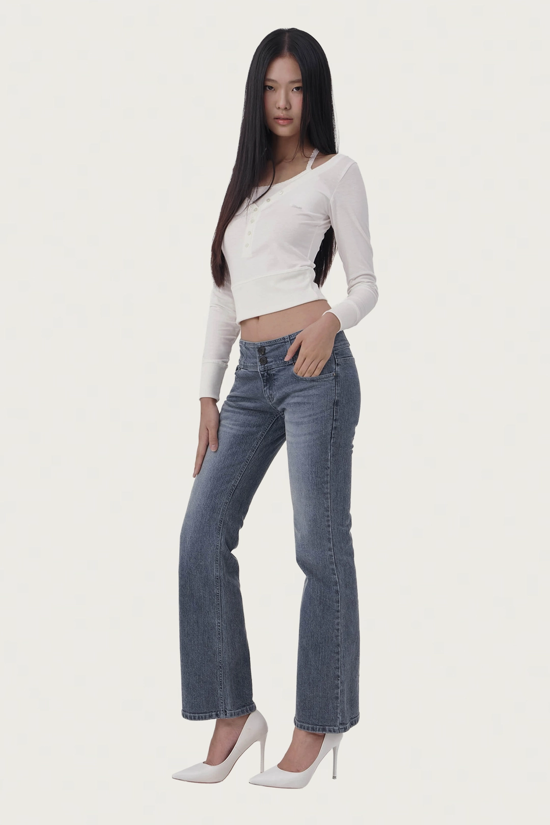 클리시어 Amelie Lace layered top, White 상품 이미지 1