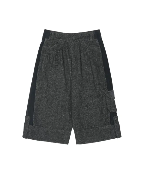 SIDE PANEL WIDE PANTS DARK GREY