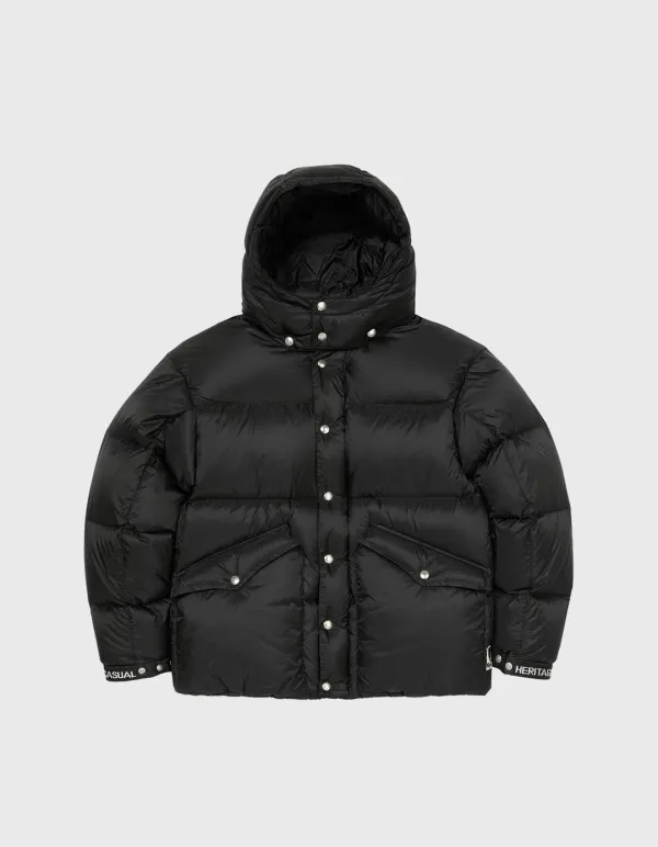 CHILDREN RIPSTOP GOOSE DOWN PARKA / Black