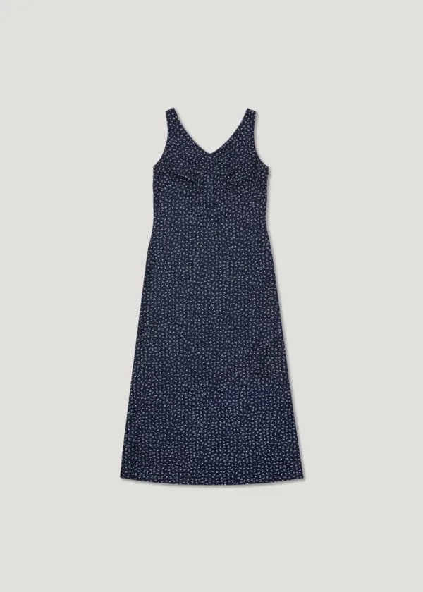 [10th] Floral Long Dress_Navy