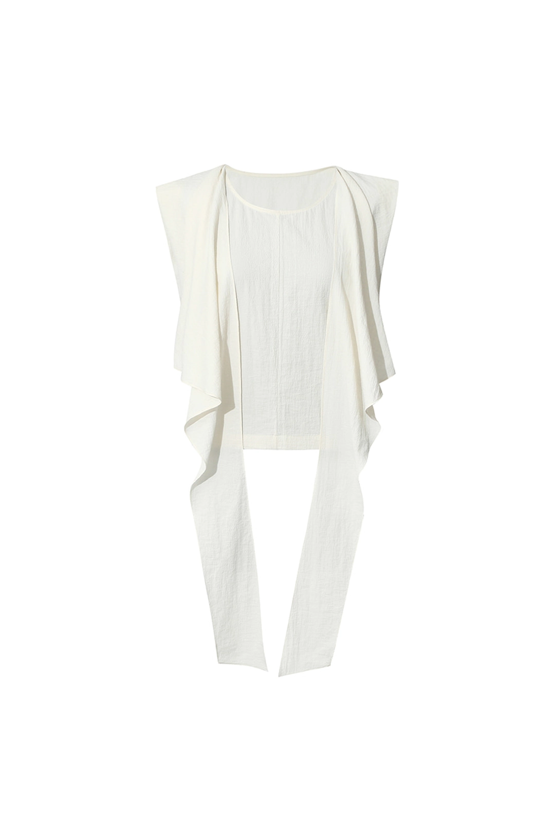 르917 26 CRINKLED SLEEVELESS FLUID BLOUSE [IVORY][예약배송 07/21] 상품 이미지 1