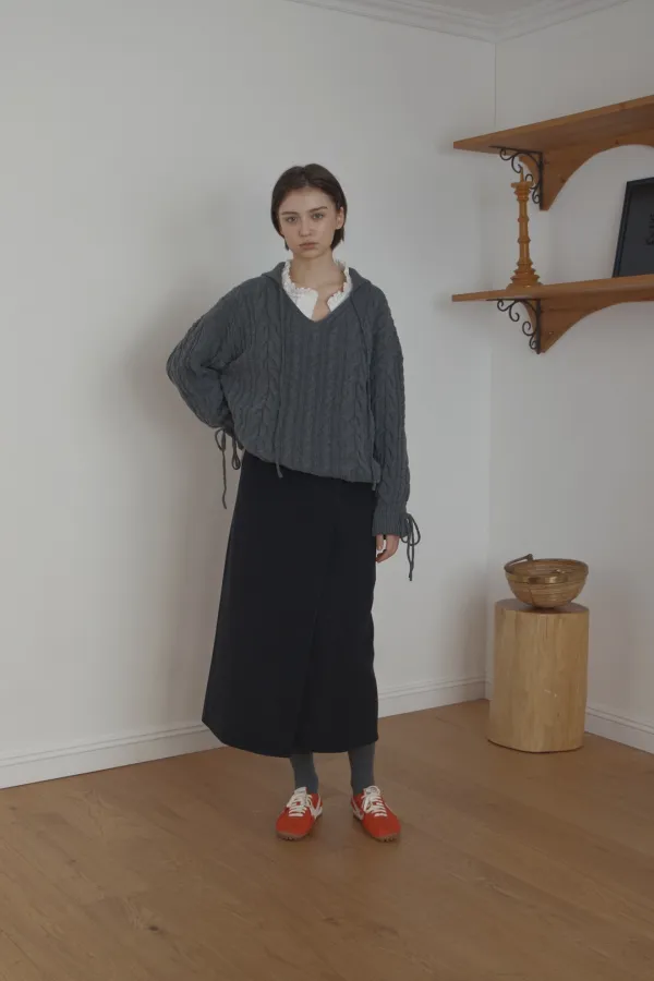 maxi wrap skirt_black