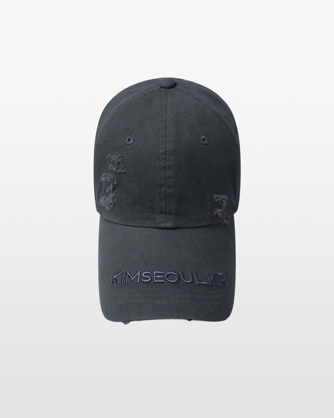 킴서울 LOGO DAMAGE CAP *charcoal 상품 이미지 1