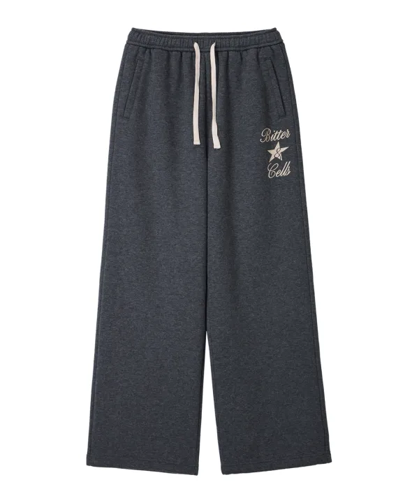 Frankie Brushed Sweat Pants-Charcoal