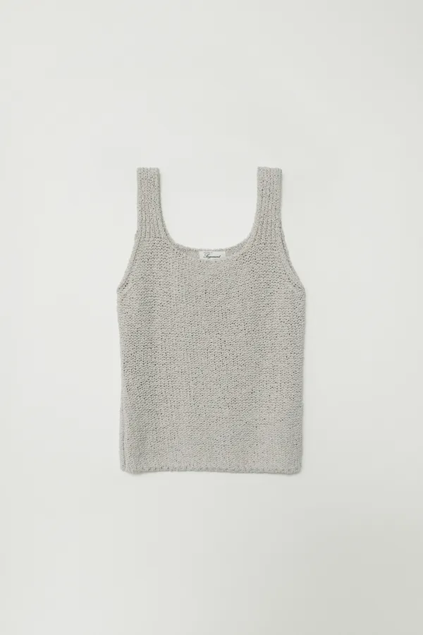 NIEL SQUARE-NECK SLEEVELESS KNIT_GRAYISH BEIGE