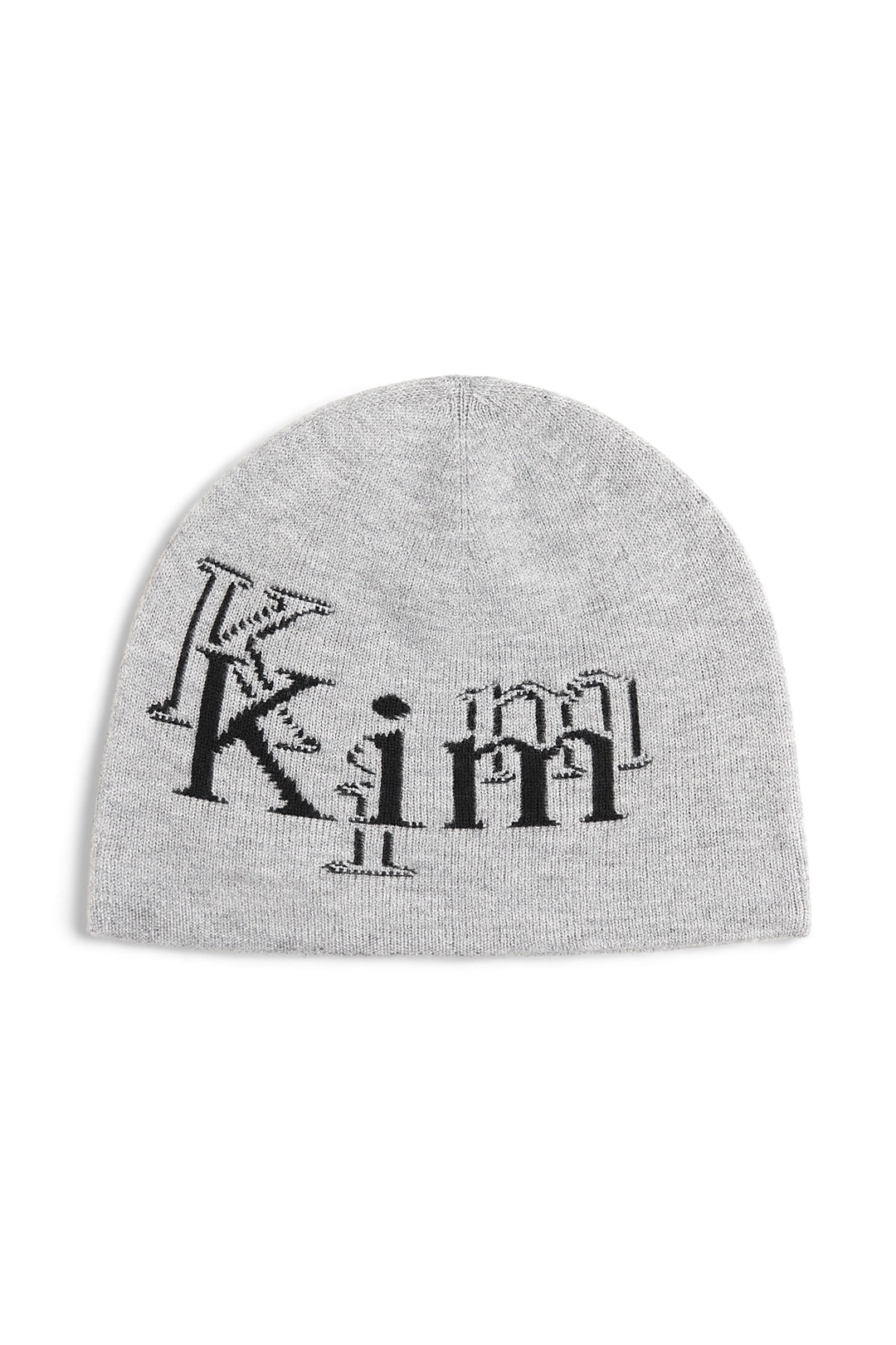 마뗑킴 STROKE LOGO JACQUARD BEANIE IN GREY 상품 이미지 2