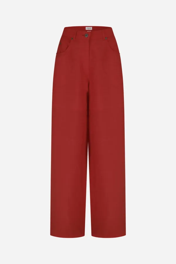 25SS summer linen wide pants