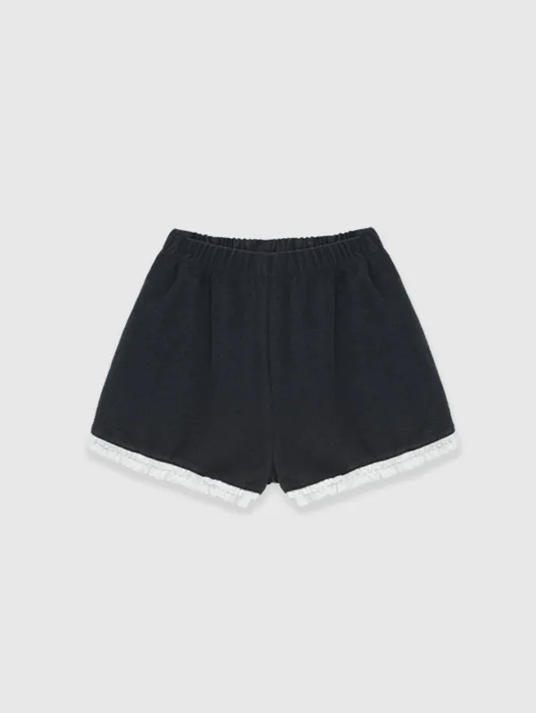 Lace Terry Shorts (Navy)