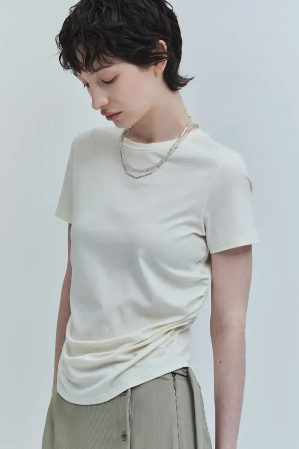 Shirring H/S T-Shirt