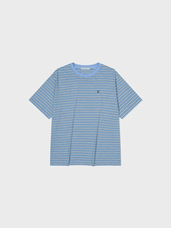 Lc Striped Basic T-Shirt_Baby Blue