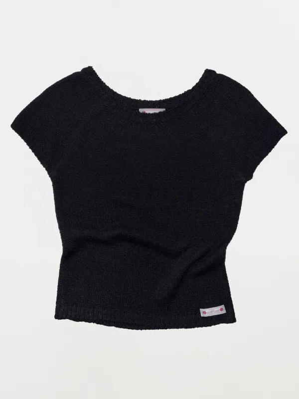 Summer Knit Top Black