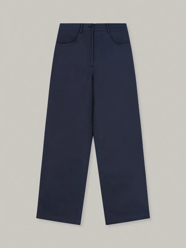 cotton cargo pants (navy)