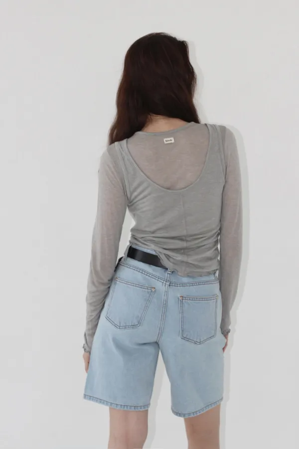 Bright half denim (연청)