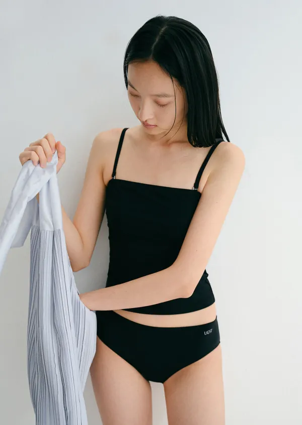 ribbed swim set (black)