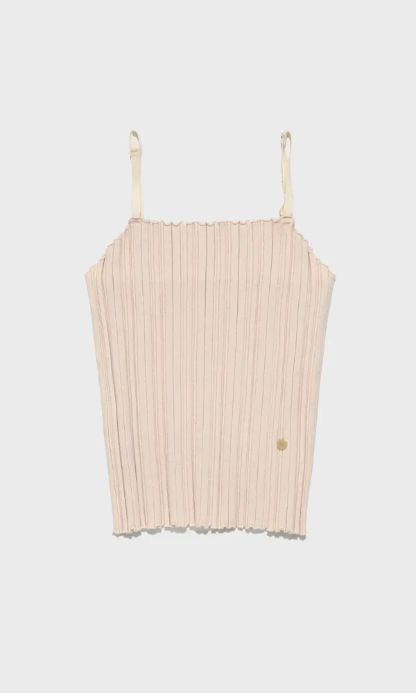 Knitted Ziggle Bustier_Rose Ivory