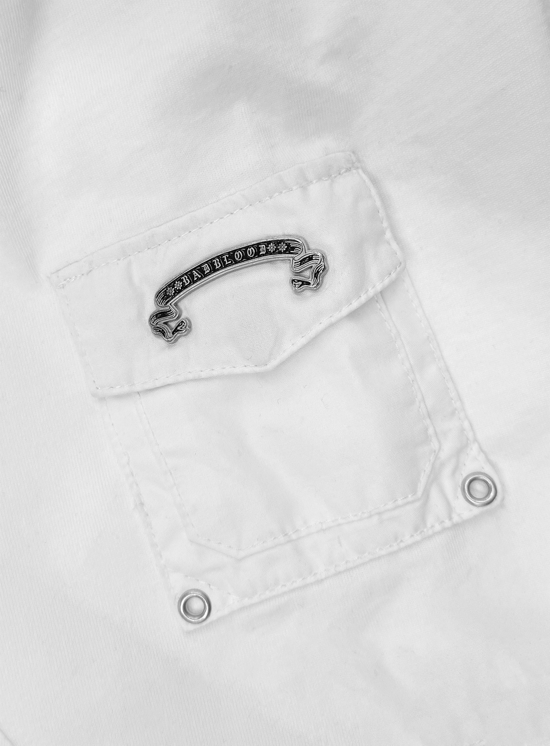 배드블러드 [w-tee26-015] Viper Pocket Short Sleeve T-Shirt V2 - White 상품 이미지 3