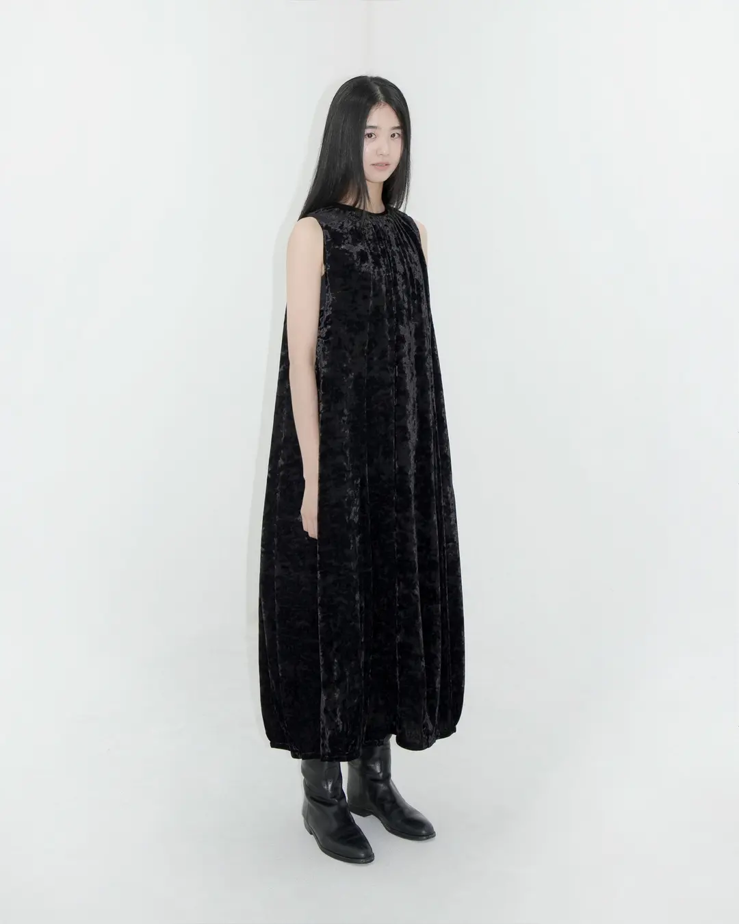 유노이아 sleeveless velvet volume dress 상품 이미지 2