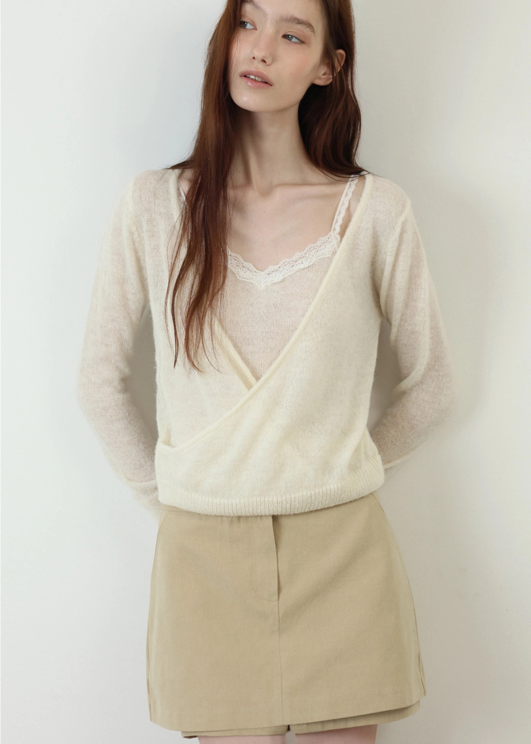 르베인 [2ND] Rosy Lace Sleeveless(Ivory) 상품 이미지 1
