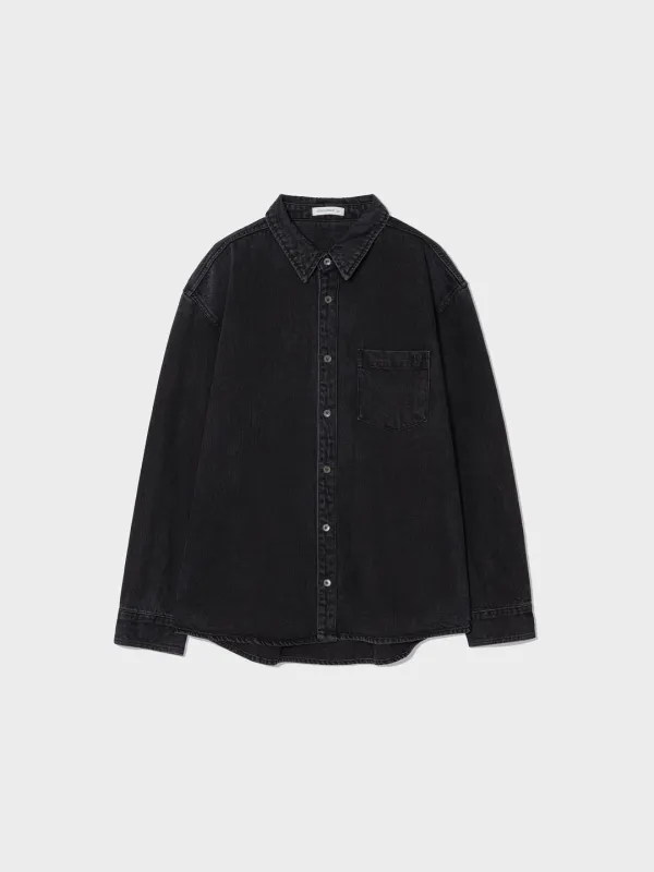 Lc Denim Shirt Jacket_Washed Black