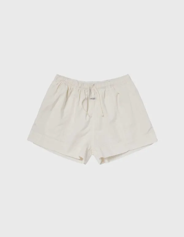 STRIPED JACQUARD BANDING SHORTS / Ivory