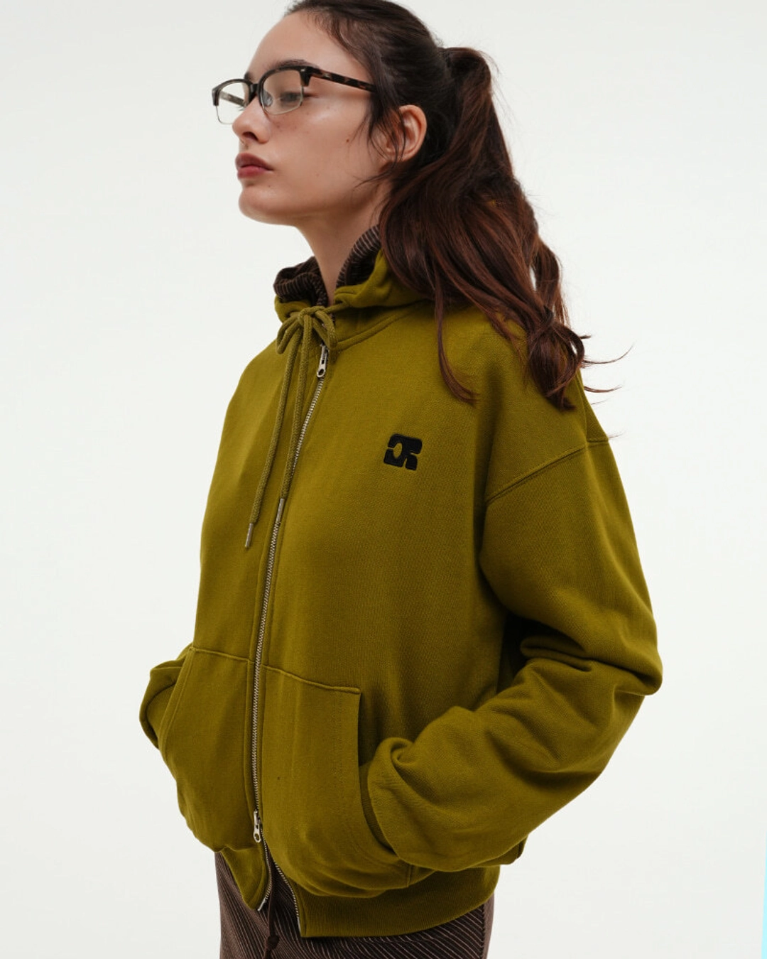 센토르 CENTAUR EMBLEM HOOD ZIP-UP_KHAKI 상품 이미지 2