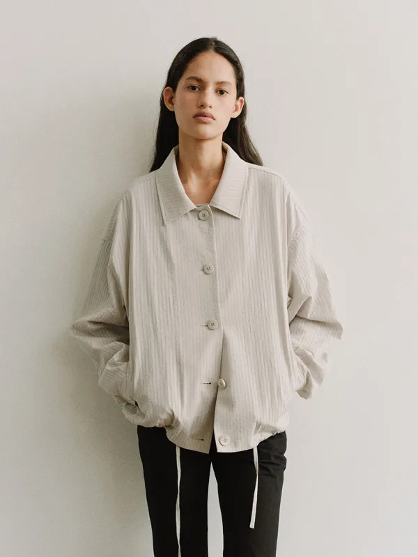 TIS COLLAR STRIPED COTTON JUMPER_GREY