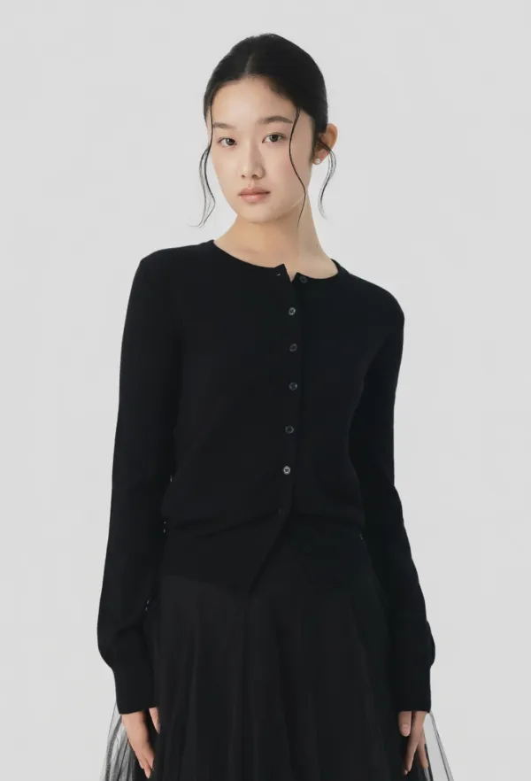 Sepia Round Cardigan (Black)