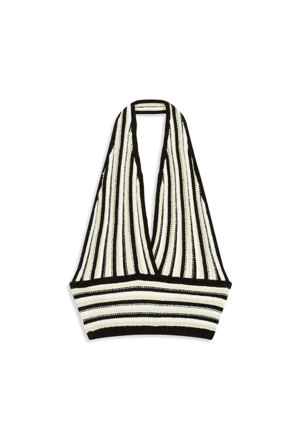 EMBOSSED STRIPE KNIT TOP, MULTI
