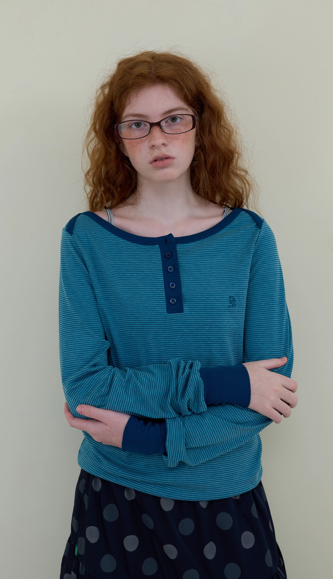 노컨텐츠 227. Boatneck Stripe T _ Blue 상품 이미지 2