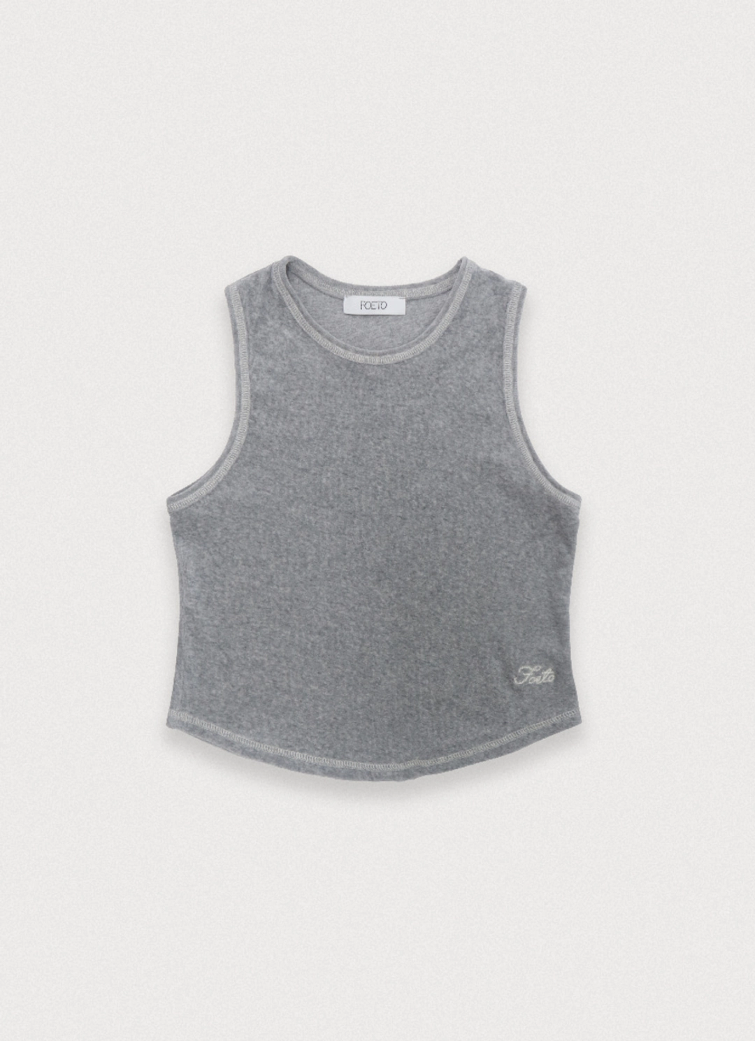 포에토 LOUNGE VELOUR SLEEVELESS - GRAY 상품 이미지 1