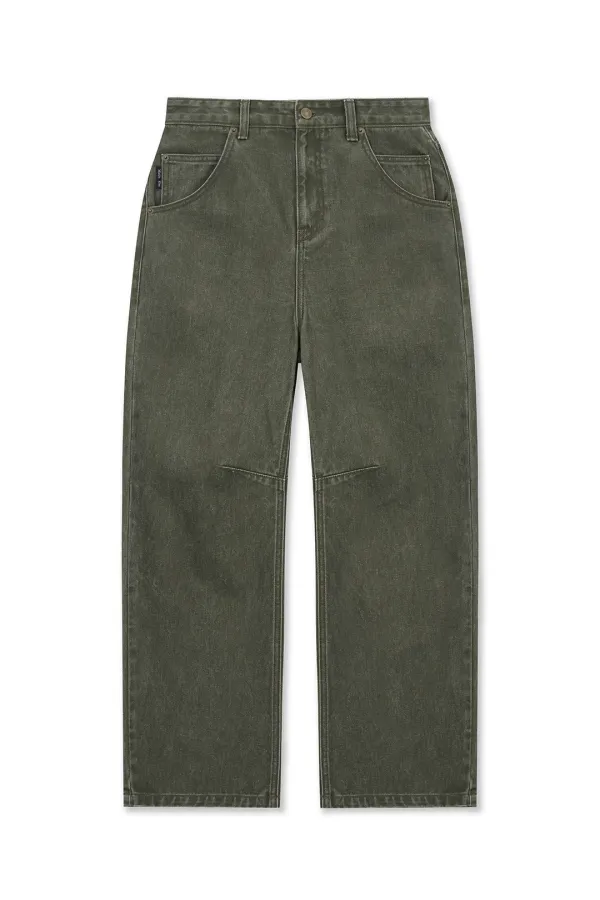 DART POINT DENIM PANTS IN KHAKI