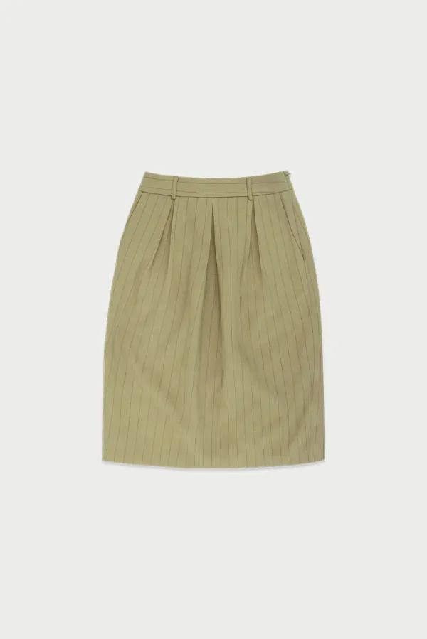 Pumpkin stripe skirt_mustard