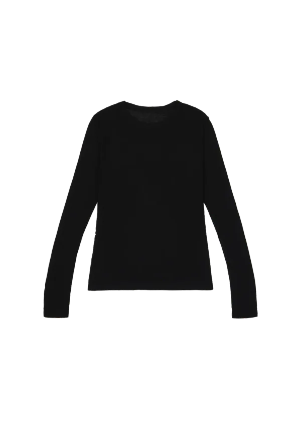 SOFT COLOR OVERLAY TEE (BLACK)
