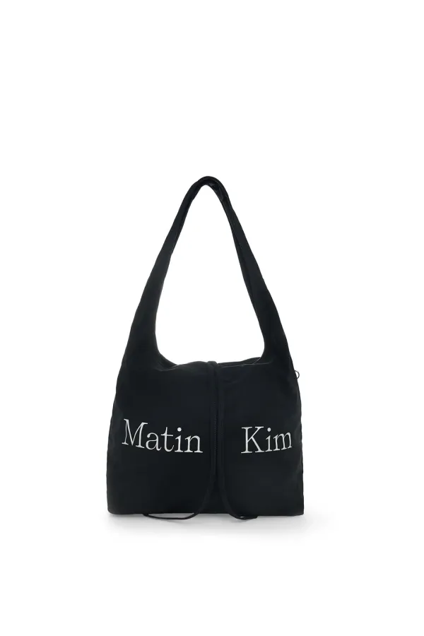 LOGO POINT ROUND ECOBAG IN BLACK