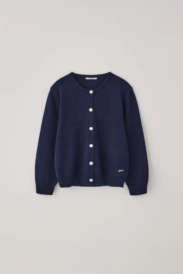1st re-stock) T/T Soft arc cardigan (navy)