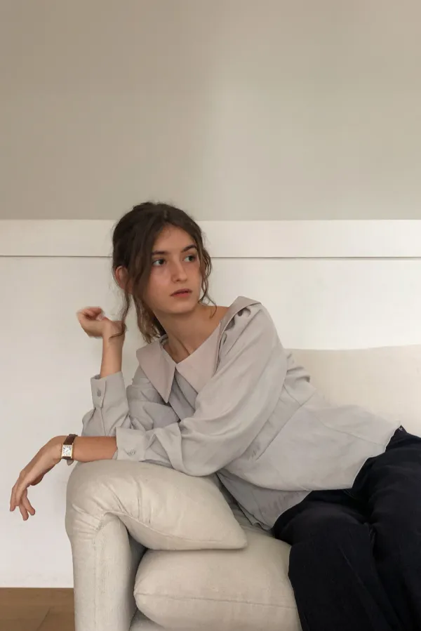 Olive Blouse / Beige