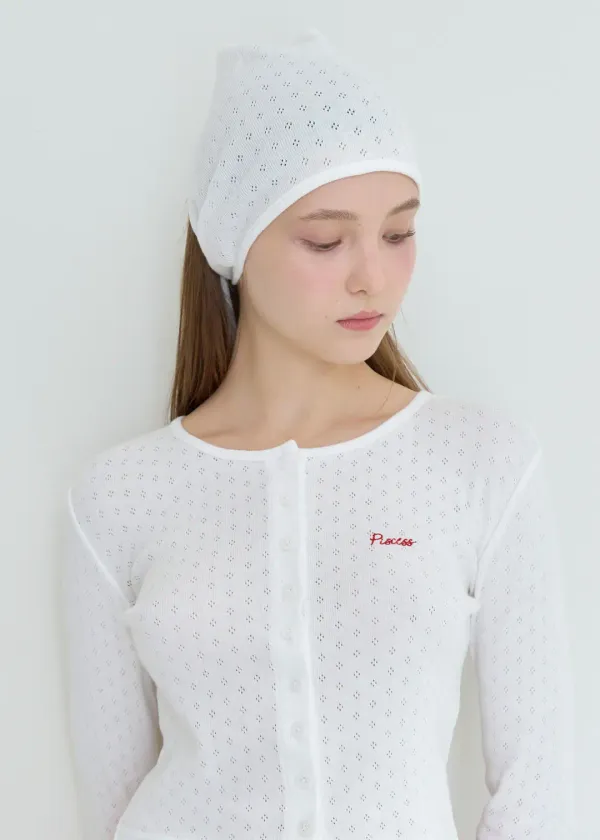 Eyelet Cotton Bandana_Ivory