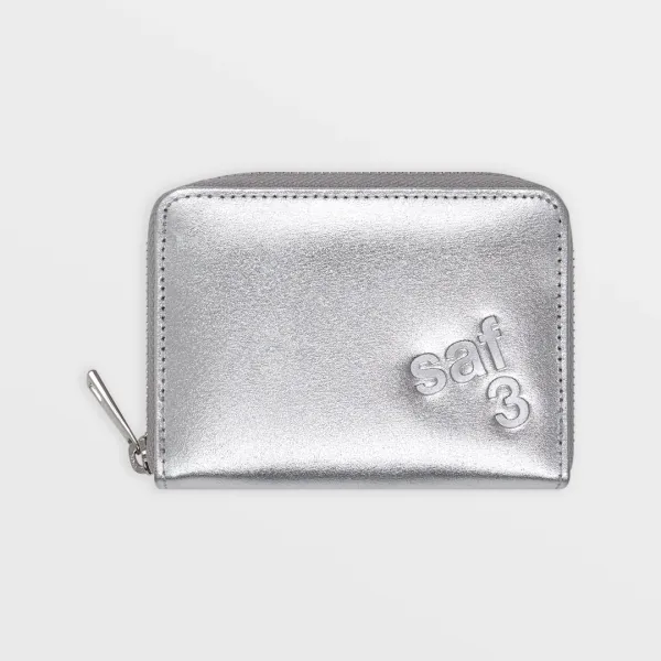 Half Zip Card Wallet (Sliver)