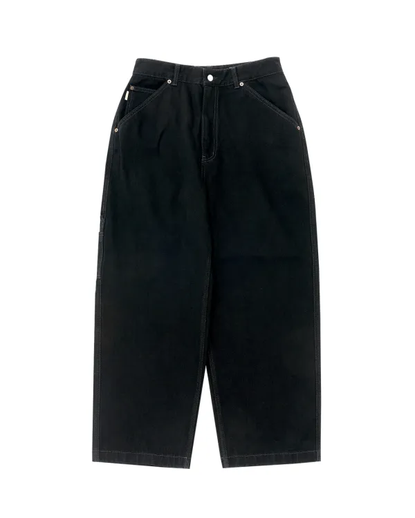 Sunrise Wide Painter Pants_Black