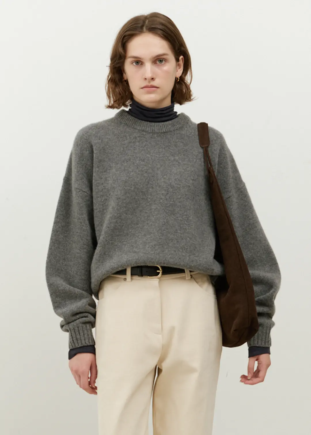 더라이 Cashmere Round Knit(Grey) 상품 이미지 2