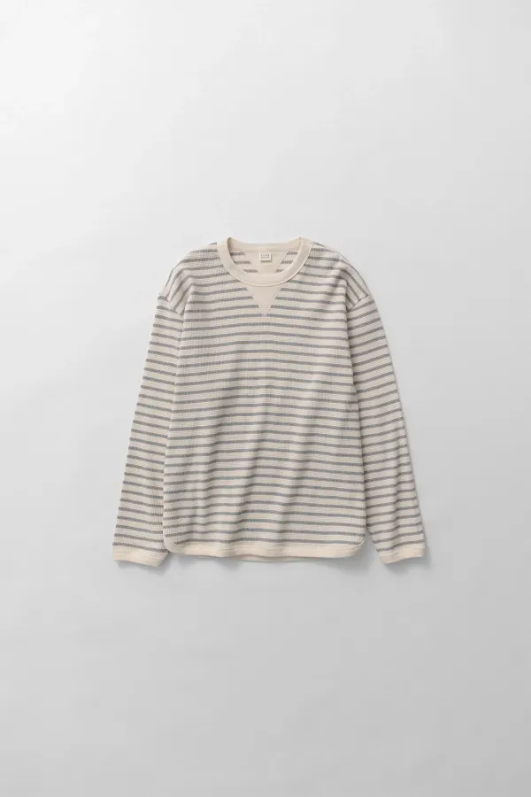stripe waffle t-sh (ivory)