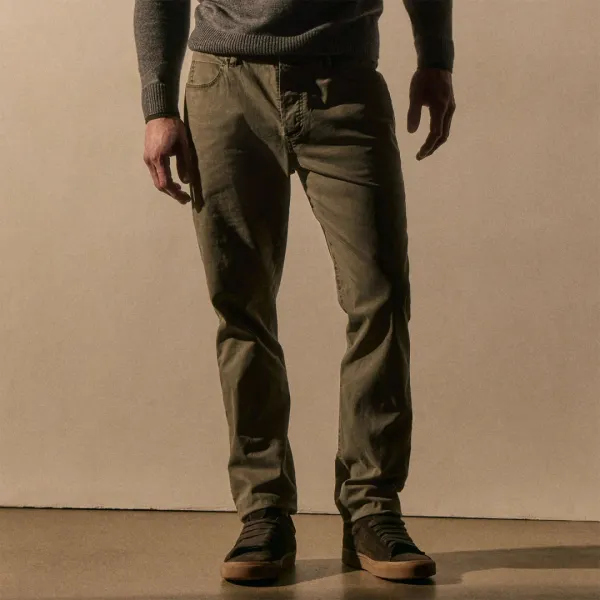 Brushed Twill 5 Pocket Pant - Birch Pigment