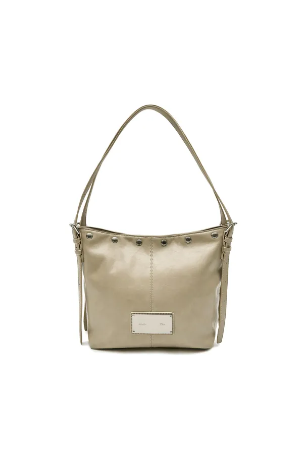 MATIN STUD POINT SMALL SHOULDER BAG IN BEIGE