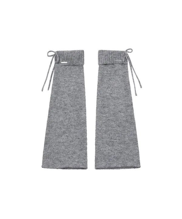 Drawstring leg warmer GREY