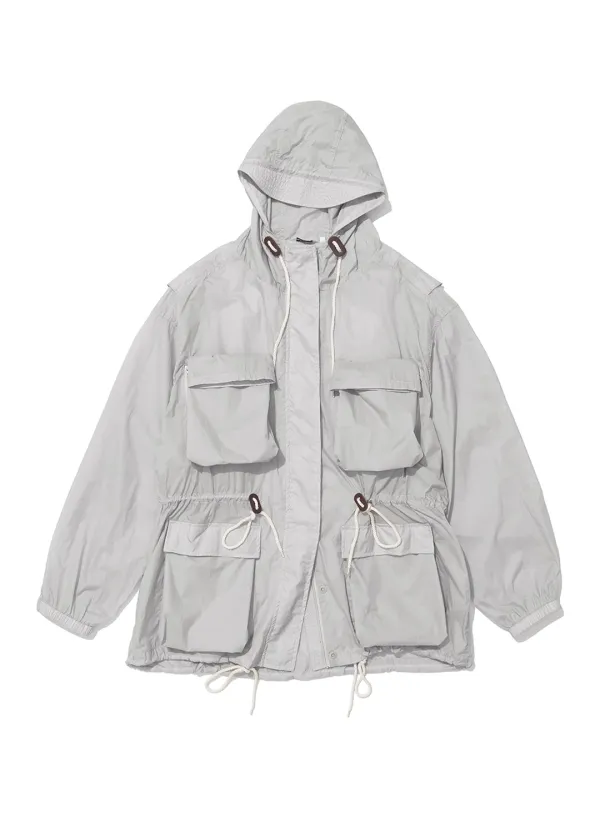 [WOMEN] LIGHTWEIGHT HOODED UTILITY JACKET_LIGHT GREY