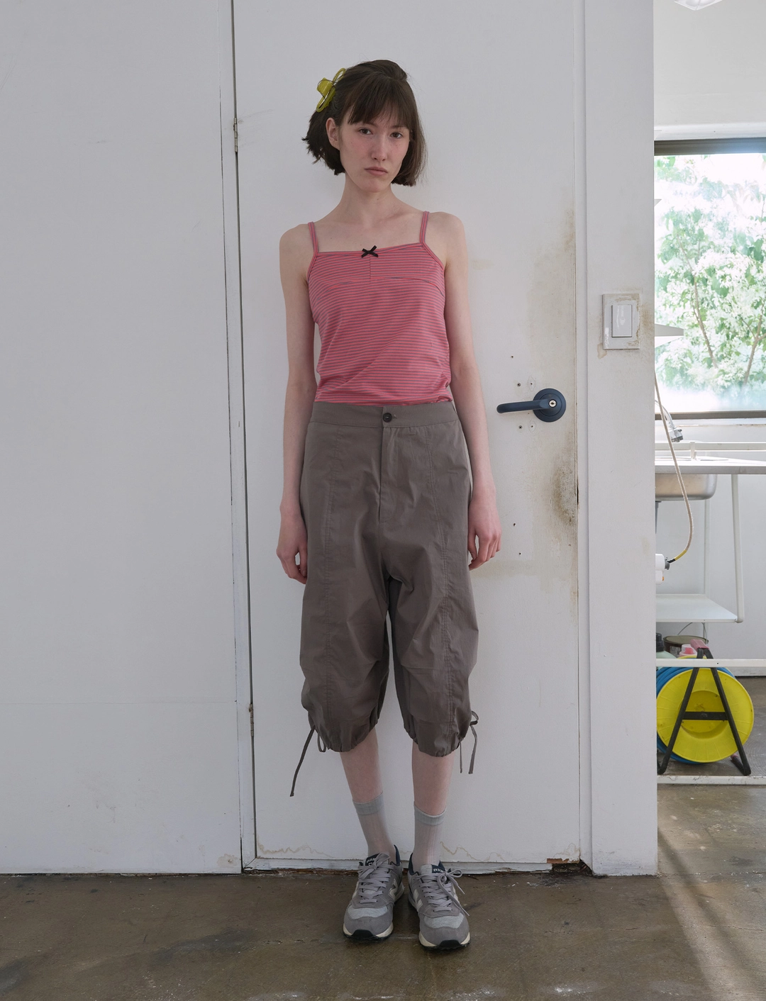 노컨텐츠 371. Pintuck String Pants _ Brown 상품 이미지 1