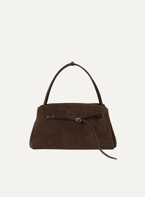 Ovié Suede Leather Bag Chocolate (S)